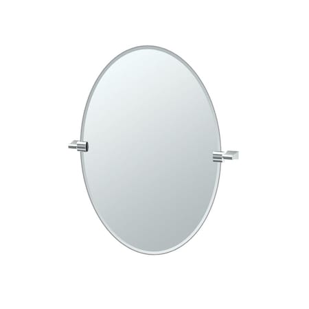 Gatco Bleu 26.5" Frameless Oval Mirror, Chrome 4379