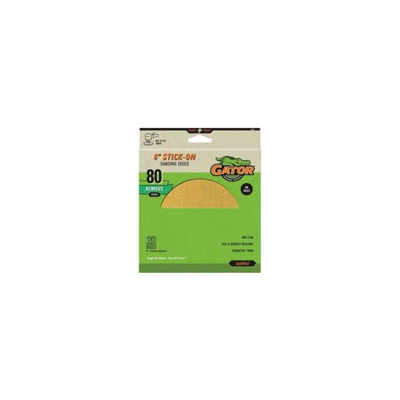 Ali Industries GoldFlex Stick-On Sanding Discs, 80 Grit, 6 In., 25-Pk. 3245