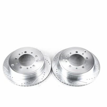 Track Usa Rear Evolution Drilled & Slotted Rotors Fits for 2008-2011 Lexus Lx570 TR3820506