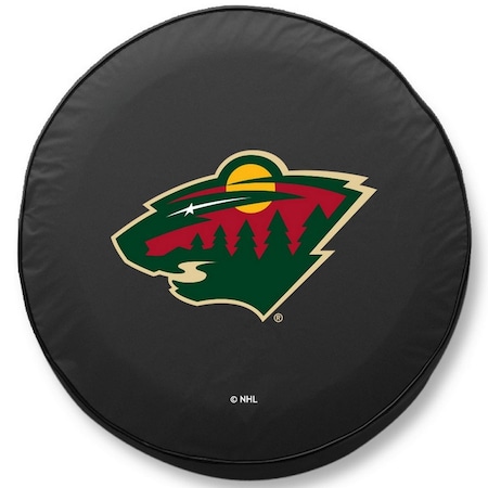 Holland Bar Stool Co 27 x 8 Minnesota Wild Tire Cover TCJMinWldBK