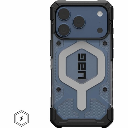 Urban Armor Gear Pathfinder Clear Magsafe Case For Apple Iphone 17 Pro - Ice And Silver 114551114333