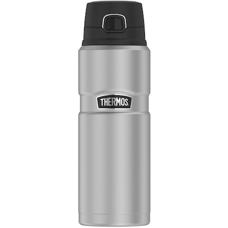 Thermos Stainless Steel Drink Bottle, 24 oz., Matte Steel, Hot 18 Hrs, Cold 24 Hrs SK4000MSTRI4
