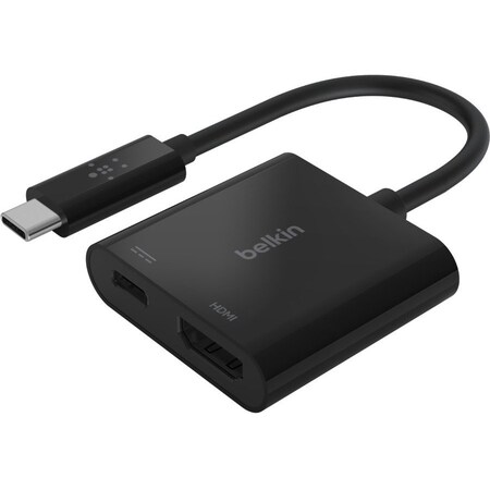 Belkin Usb C To Hdmi And Charge Adapter 60w, Black AVC002BTBK