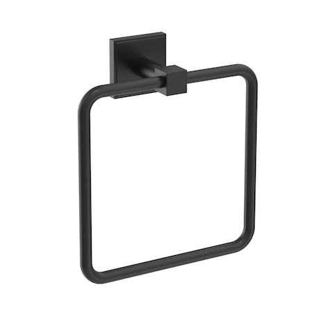 Amerock Appoint Matte Black Traditional 7-1/16 in 179 mm Length Towel Ring BH36072MB
