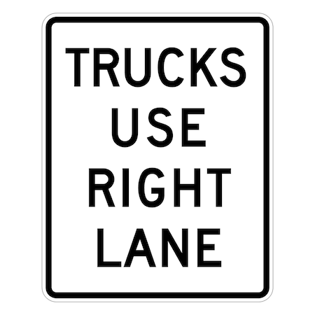 Sign Solutions Usa Traffic Sign, 24 in Width, Aluminum Sign, Vertical Rectangle DUS10HWT2430R4-5