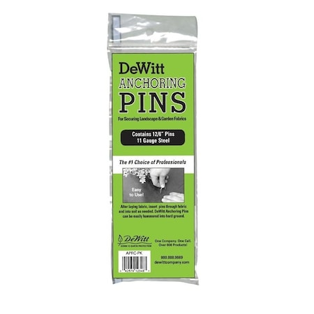 Dewitt Anchor Pin, 6 in L, 1 in W, 11 ga Thick, Steel APRC