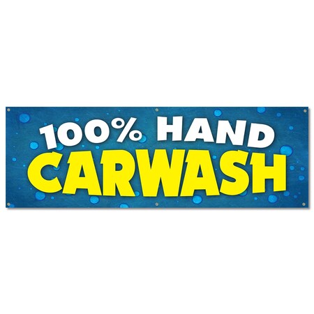 Signmission Hand Car Wash, 24 Inch, Banner B-72-30387