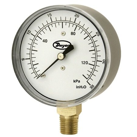 Dwyer Instruments Low pressure gage, range -60-0" w.c. (-15-0 kPa). LPG4-D7522N