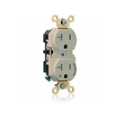 Leviton Dup Rec 20A 125V 1MCtrl TR Self-Gr Ivr 5362-1PI