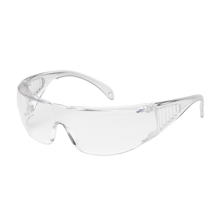 Bouton Optical OTG Rimless Safety Glasses with Clear Temple, Clear Lens and Anti-Scratch Coating 250-37-0900