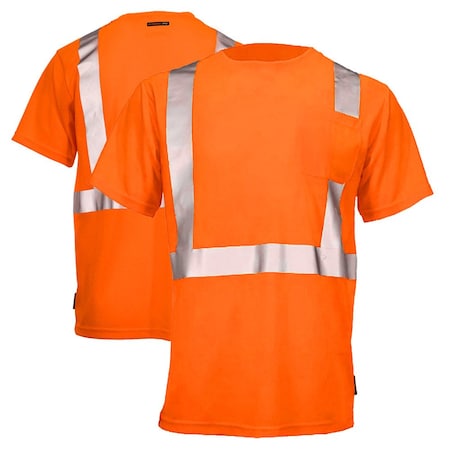 Dome75 Hi-Vis Short Sleeve Shirt, ANSI/ISEA 107-2020 Class 2, Type R, 100% Polyester Birds-Eye Mesh DSS1421