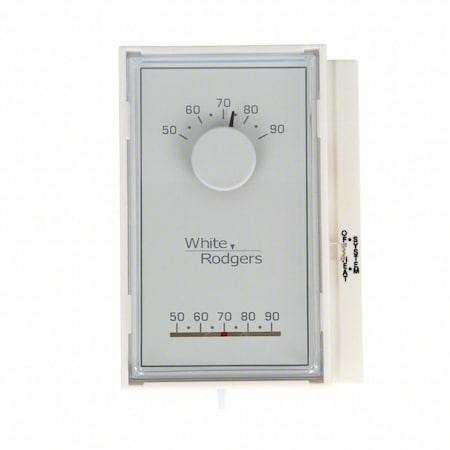White-Rodgers Standard Mechanical Thermostats, 1 H, 0 C, Hardwired, 24VAC 1E50N-301