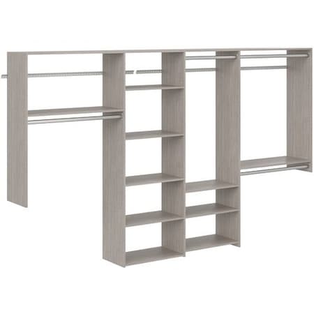 Easy Track Dual Tower 10-foot Basic Closet Kit, Weathered Grey PH156-CG