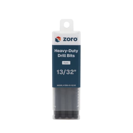 Zoro 13/32" Drill Bit, Heavy-Duty M2-Premium HSS Jobber Length Split Point Black/Gold Finish ZDB-01-13/32
