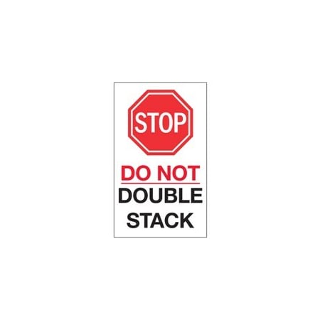Bubblefast 6 x 10'' - ''Stop - Do Not Double Stack'' Labels BFDL7014