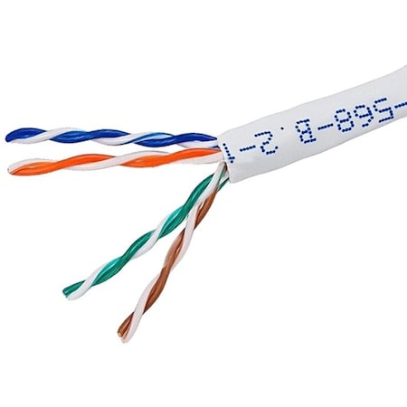 Monoprice Cat5E Utp Solid, Cmr, White 1000 ft. 12763