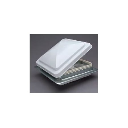 Hengs Ind Manual Opening For 14 x 14 Without Fan White Easy Change Lid Galvanized Metal Base 71111A-C2G1