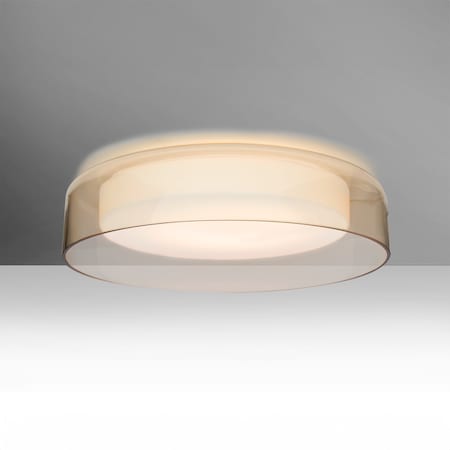 Besa Lighting Tango 15 Ceiling, Cognac/Opal Matte, 1x17W LED TANGO15CGC-LED