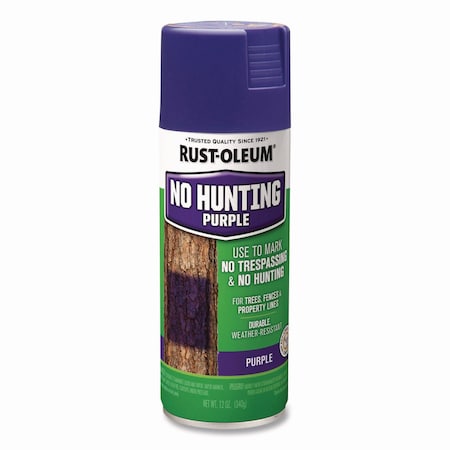 Rust-Oleum Specialty No Hunting Purple Spray Paint, Flat No Hunting Purple, 12 oz Aerosol Can 270970