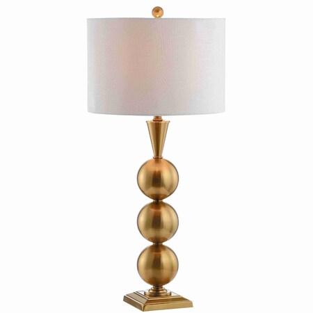 Jonathan Y Mackenzie 33" Metal LED Table Lamp, Brass JYL3021A