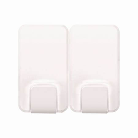 Command X-large Utility Hooks, Plastic, White, 15 lb Capacity, 2 Hooks and 8 Strips 17011-2ES