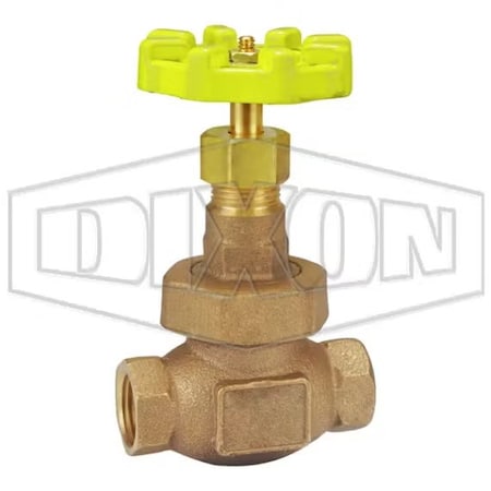 Dixon Gate Valve, 1/2 in, FNPT, Class 150, Bronze Body, Malleable Iron Hand wheel Actuator DGLBV50
