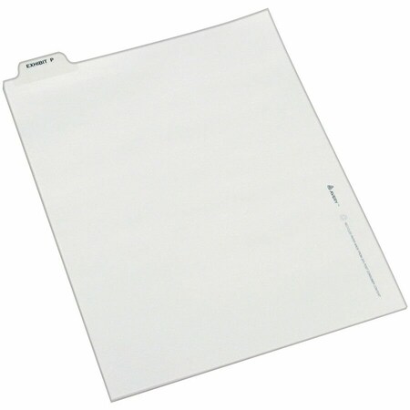 Avery Dennison Avery, Avery-Style Preprinted Legal Bottom Tab Dividers, Exhibit P, Letter, 25PK 12389