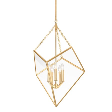 Hudson Valley Lighting Brookfield 5 Light Lantern 23.75 In. Vintage Gold Leaf 2534-VGL