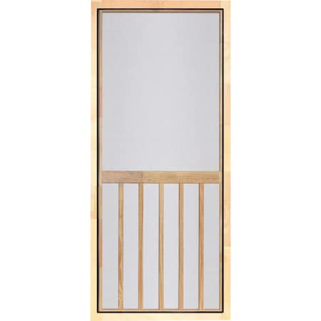 Screen Tight 5-Bar 32'' Wx80'' Hx1'' Thick Natural Wood Screen Door Screen W5BAR32H