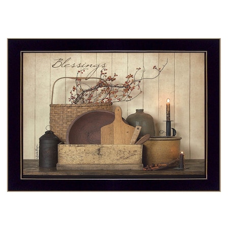 Homeroots Count your Blessing 3 Black Framed Print Wall Art 406730