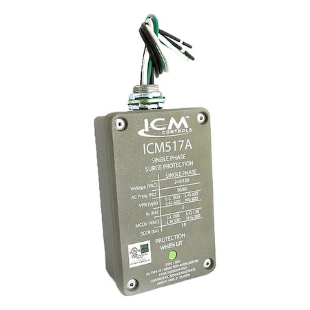 Icm Surge Protection Device, 1 Phase, 120/240V, 3 Wires, 100 kA ICM517A
