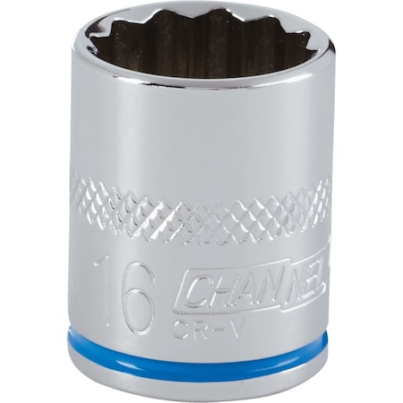 Channellock 3/8'' Drive 16 mm 12-Point Shallow Metric Socket 347019