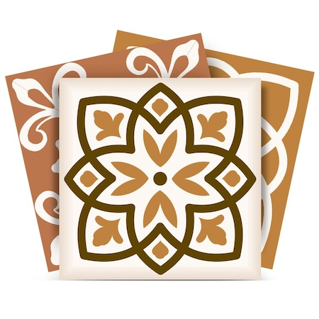 Homeroots 5" x 5" Snickerdoodle Mosaic Pop Peel and Stick Removable Tiles 400465
