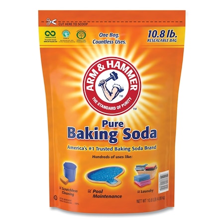 Arm & Hammer Baking Soda, 10.8 lb Resealable Bag 3320000341