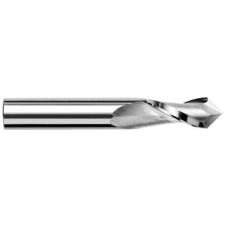 Harvey Tool 0.0550in (1.4 mm) Cutter DIA x 0.1560in (5/32) L of Cut x 90Deg. , Carbide Drill/End Mill, 2 Flutes 46574