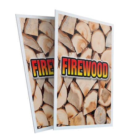 Signmission Firewood, Plastic Signs Only 24 Inch x 36 Inch, Corrugated Plastic, 2PK CSB-2436-2PACK-Firewood