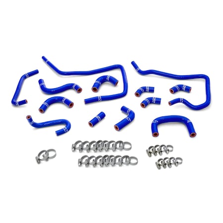 Hps Performance High Temp Reinforced Silicone Ancillary Coolant Hose Kit, Blue,  57-1806-BLUE