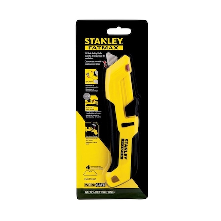 Stanley Fatmax 1 in. Sliding Safety Knife Black/Yellow 1 pc FMHT10365