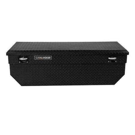 Camlocker Chest With Beveled Corners, Single Lid, Diamond Tread, Matte Black, Aluminum, 53 Inch Length x 20 RV53BL_MB