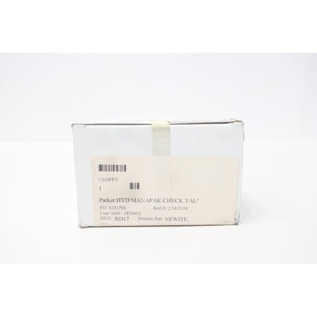 Parker HYDRAULIC CHECK VALVE 5000PSI CM3PPV