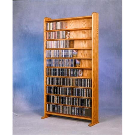 Maxpower Solid Oak 10 Shelf CD Cabinet MA3259829