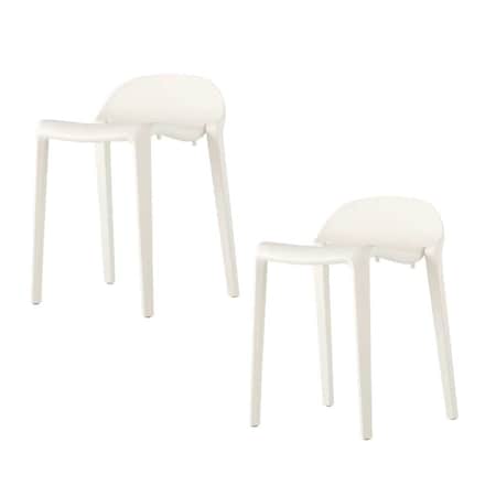 Lagoon Indoor and Outdoor Joyous Resin Short Stool, 2PK 7057W9-AALGS
