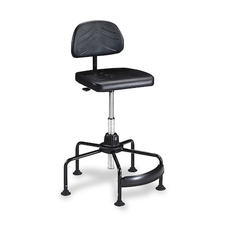 Safco Economy Industrial Chair Economy Industrial Chair, 17" Height, Polyurethane, Black 5117