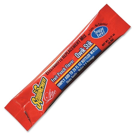 Sqwincher Zero Qwik Stik Sugar Free- Fruit Punch, 0.11 oz., 500/Carton 060102-FP