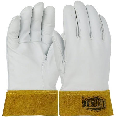 Ironcat Premium Top Grain Kidskin Leather TIG Welder's Glove with Kevlar Stitching, Band Top Cuff 6140/XL