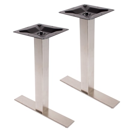 Bfm Seating Elite Stainless Steel End Bases Pair 2 bottoms 1ct, 2 cols 1 per ct PHTB0024SS