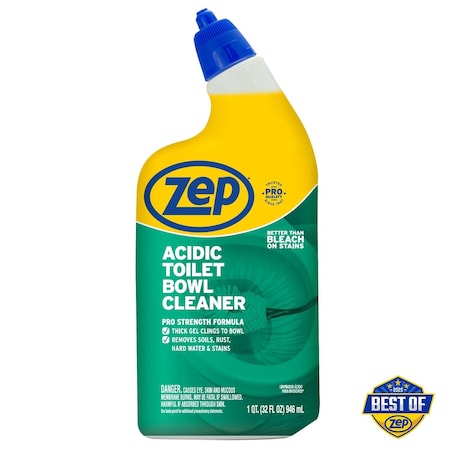 Zep ACIDIC TOILET BOWL CLEANER, QT, 4PK ZUATBC324