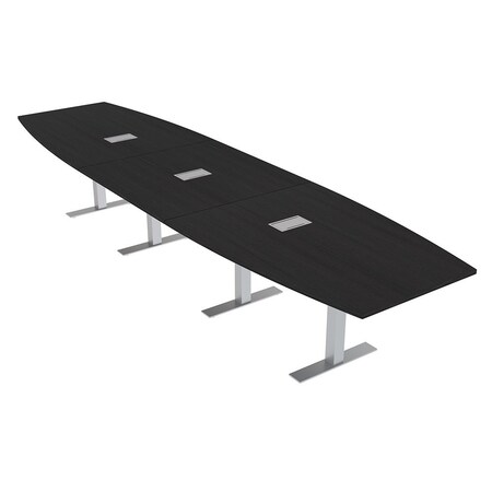 Skutchi Designs 16 Person Conference Table With Power Unit | 16' Boat Table | Harmony Series HAR-BOT-48X192-T-U999ST19-ESIL