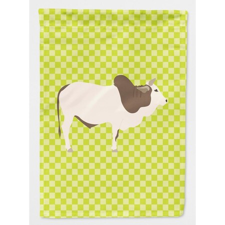 Carolines Treasures Malvi Cow Green Flag Garden Size BB7656GF