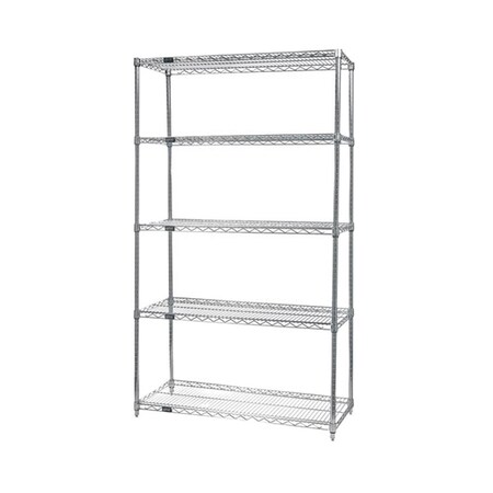 Betterbeds Wire 5 Shelf Starter Kit, Chrome - 18 x 48 x 86 in. BE1137198